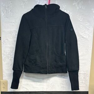 Lululemon scuba full zip up high neck sweatshirt jacket Black Jacket coat